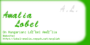amalia lobel business card